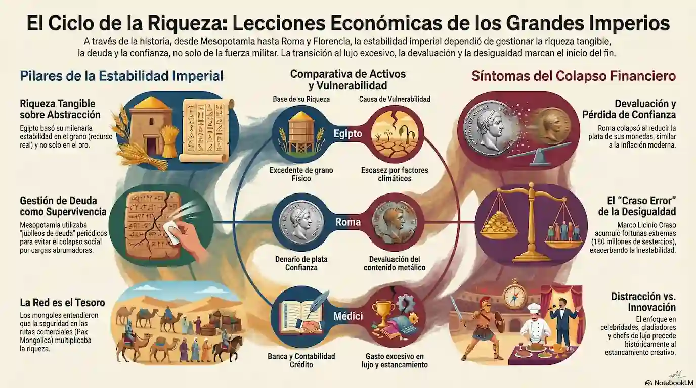 El origen de los multimillonarios: Cómo los principios antiguos aún rigen los mercados modernos 3 ciclo de riqueza imperial