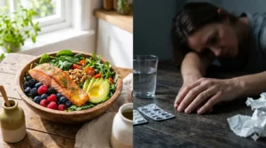 como desinflamar el cuerpo. Alimentos saludables de la dieta antiinflamatoria para sanar la microbiota intestinal y desinflamar el cuerpo.